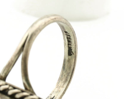 Navajo Ring .925 Silver Nevada Turquoise Artist Native American C.1980's