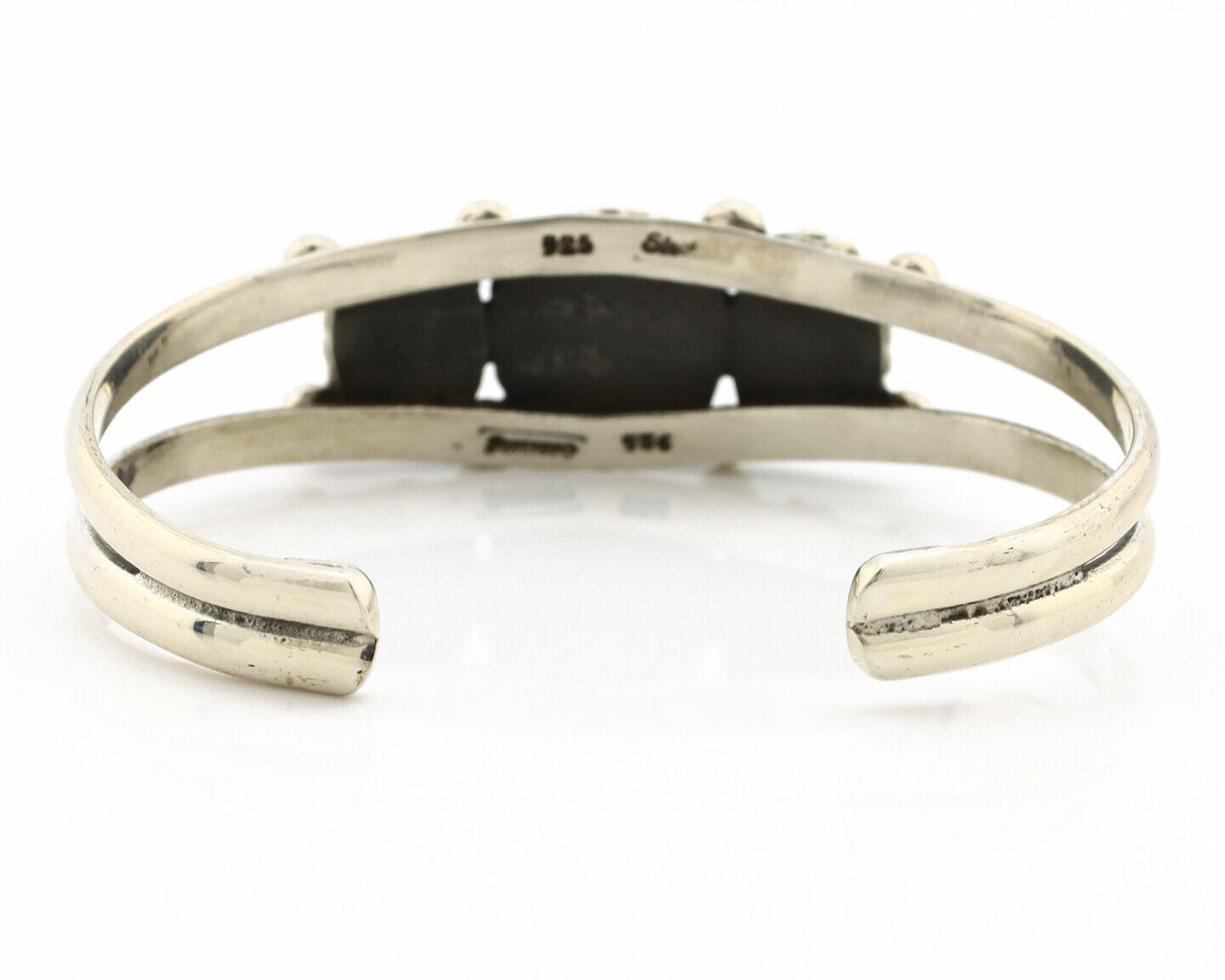 Navajo Red Coral Bracelet .925 Silver Native American Artist 80's