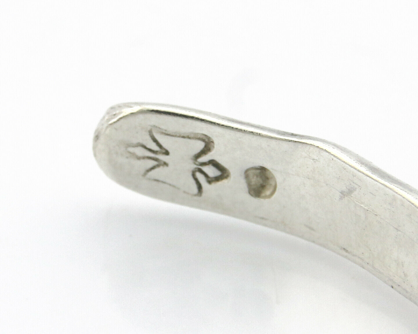 Navajo Bracelet .925 Silver Hand Stamped Arrow Head Artist Montoya C.80's