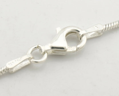 Navajo Necklace .925 Silver Royston Turquoise Signed Sun C.1980's