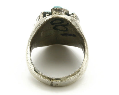 ZUNI Ring .925 SOLID Silver Sleeping Beauty Turquoise LEEKITY C.1980's