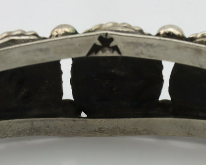 Navajo Bracelet .925 Silver Arizona Turquoise Artist Signed C Montoya Circa 80's