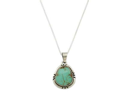 Navajo Pendant .925 Silver Kingman Turquoise Artist Signed Gecko C.80's