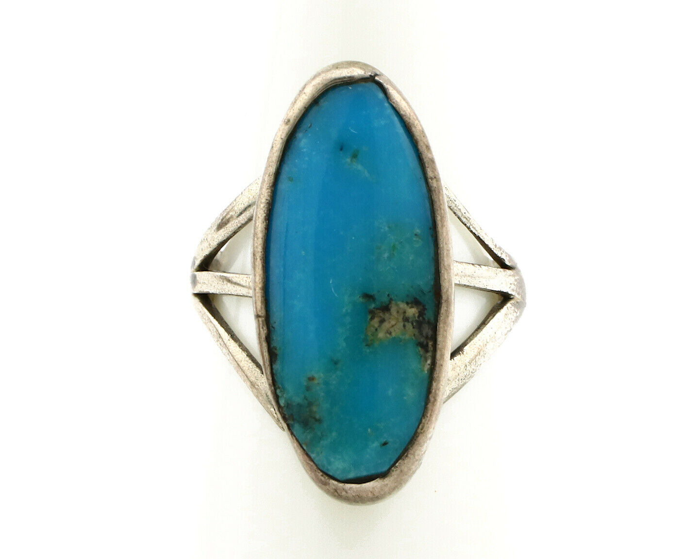 Navajo Ring .925 Silver Arizona Turquoise Native American Artist C80s