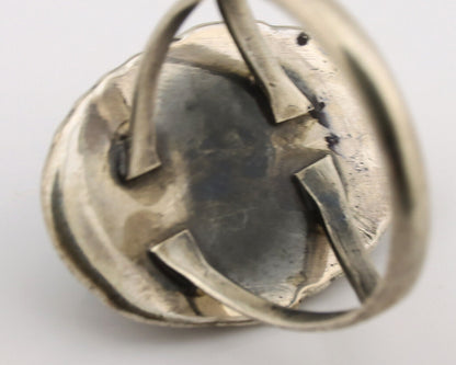 Navajo Ring .925 Silver Turquoise Mountain Native American Artist C.1980's