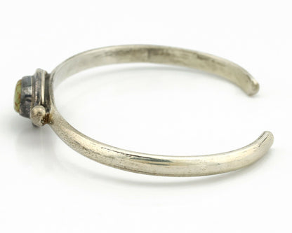 Navajo Bracelet .925 Silver Spiderweb Turquoise Native American Artist C.90's