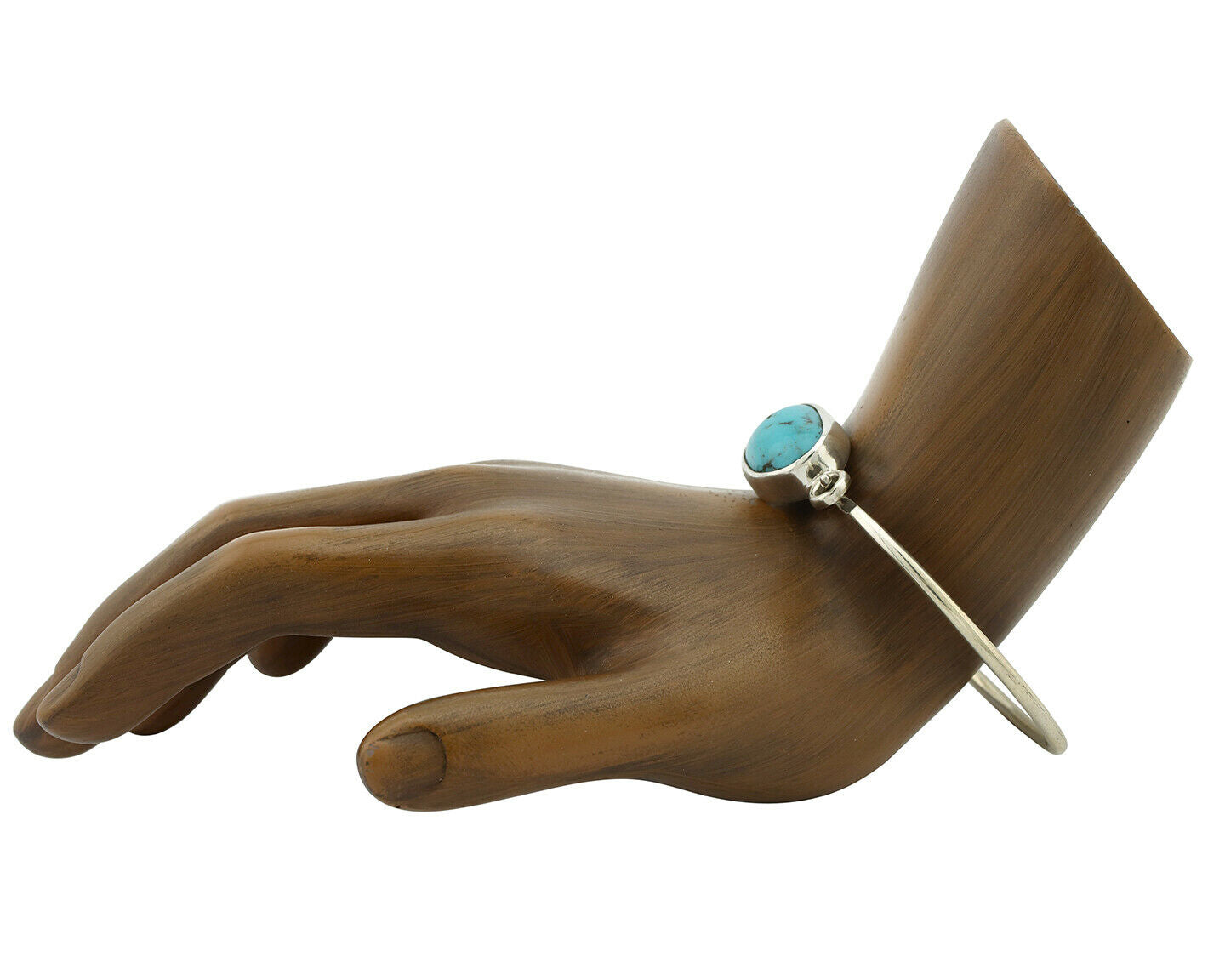 Navajo Bracelet .925 Silver Blue Arizona Turquoise Native American Artist C.90's