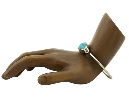 Navajo Bracelet .925 Silver Blue Arizona Turquoise Native American Artist C.90's