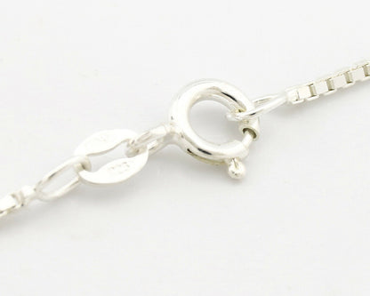 Navajo Necklace .925 Silver Morenci Turquoise Signed Anna Begay C.1980's