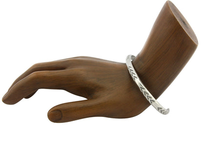 Navajo Bracelet .925 Silver Hand Stamped Arrow Head Artist Montoya C.80's