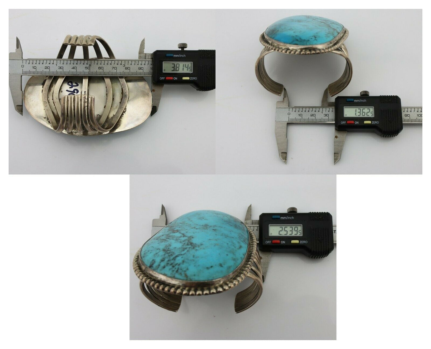 Women's Navajo .925 Silver Morenci Turquoise Native American Artist C.80's