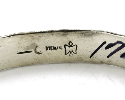 Small Women's Navajo Bracelet .925 Silver Handmade Cuff Signed Montoya C.1980's
