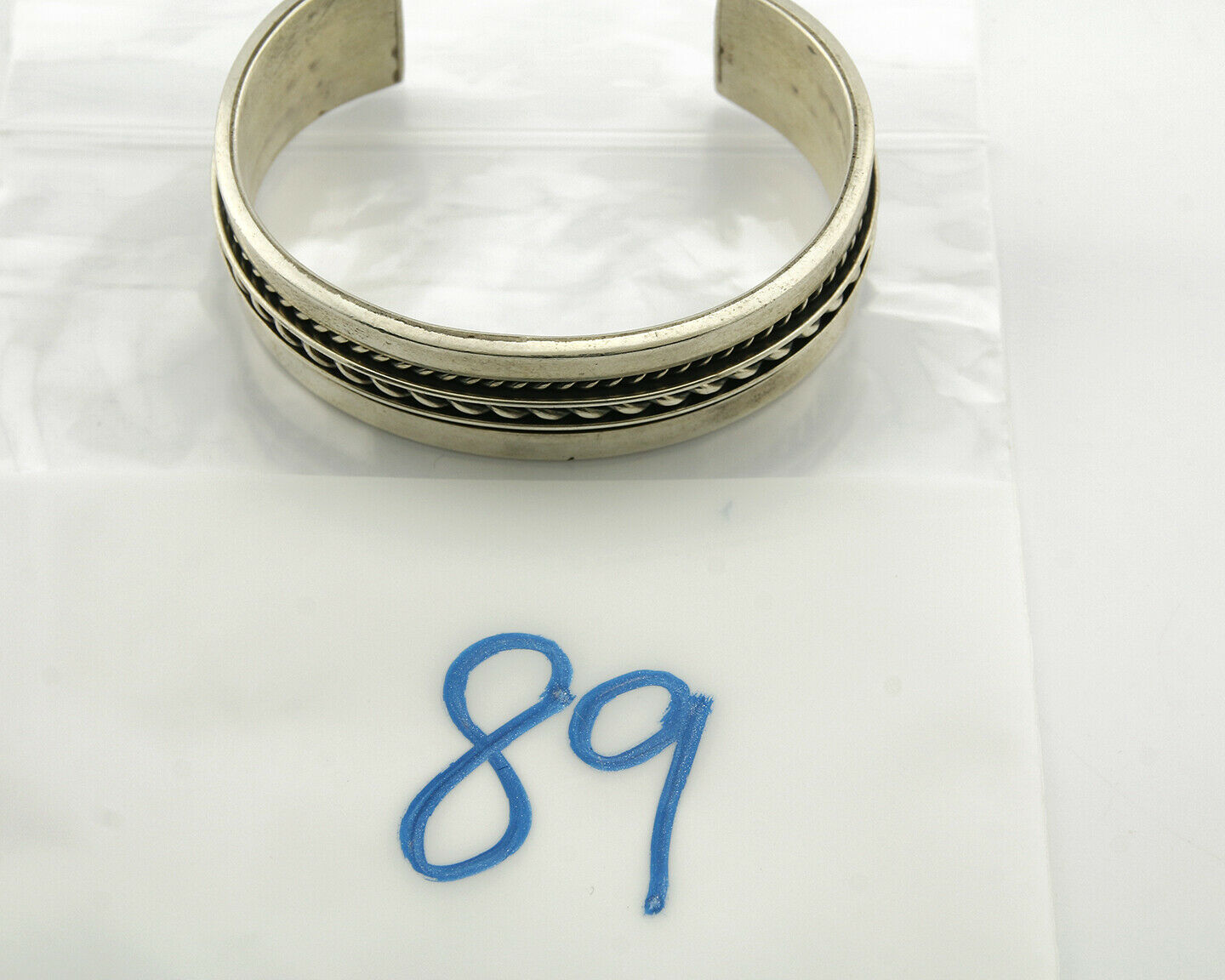 Navajo Bracelet .925 Silver SOLID Handmade Signed Artist Tom Hawk Circa 1980's