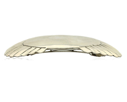 Navajo Hair Clip Barrette .925 Silver Hand Stamped Artist Signed C Montoya C80s