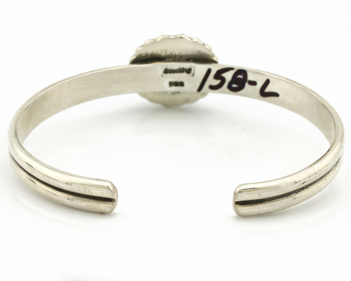 Navajo Bracelet .925 Silver Sleeping Beauty Turquoise Native American C.90's