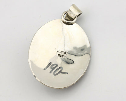 Navajo Necklace .925 Silver Kingman Turquoise Native American C.80's