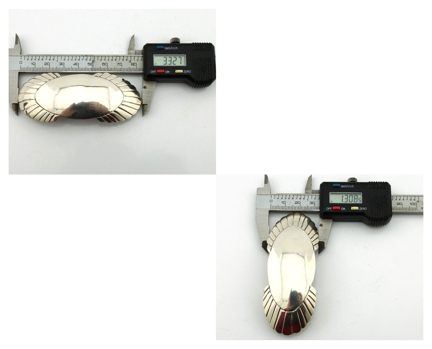 Navajo Hair Clip Barrette .925 Silver Hand Stamped Artist Signed C Montoya C80s