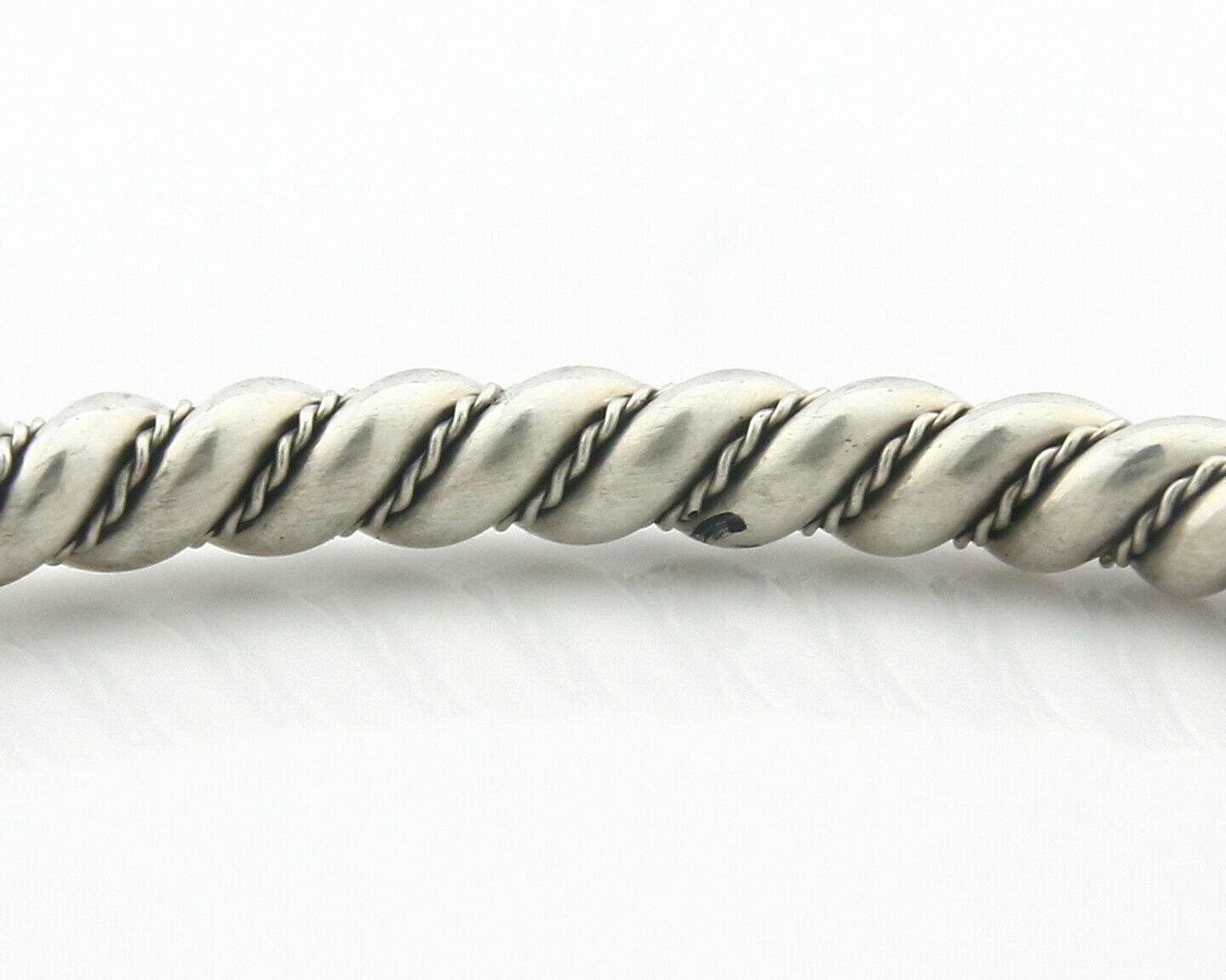 Navajo Bracelet .925 SOLID Silver Handmade Artist Tahe Circa Late 1980's