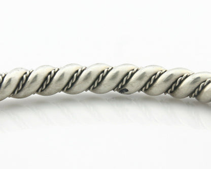 Navajo Bracelet .925 SOLID Silver Handmade Artist Tahe Circa Late 1980's