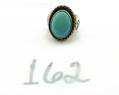 Navajo Ring .925 Silver Blue Turquoise Artist Signed Montoya C.80's