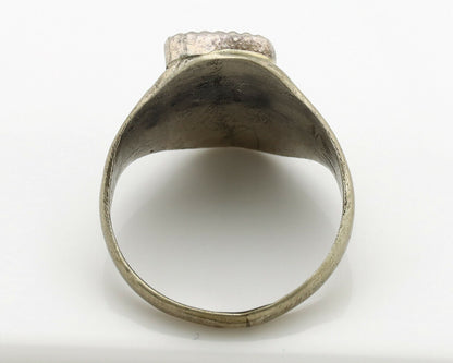 Navajo Ring .925 Silver Sleeping Beauty Turquoise Native Artist C.1980's