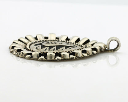 Navajo Handmade Pendant .925 Silver Signed William Singer C.80's