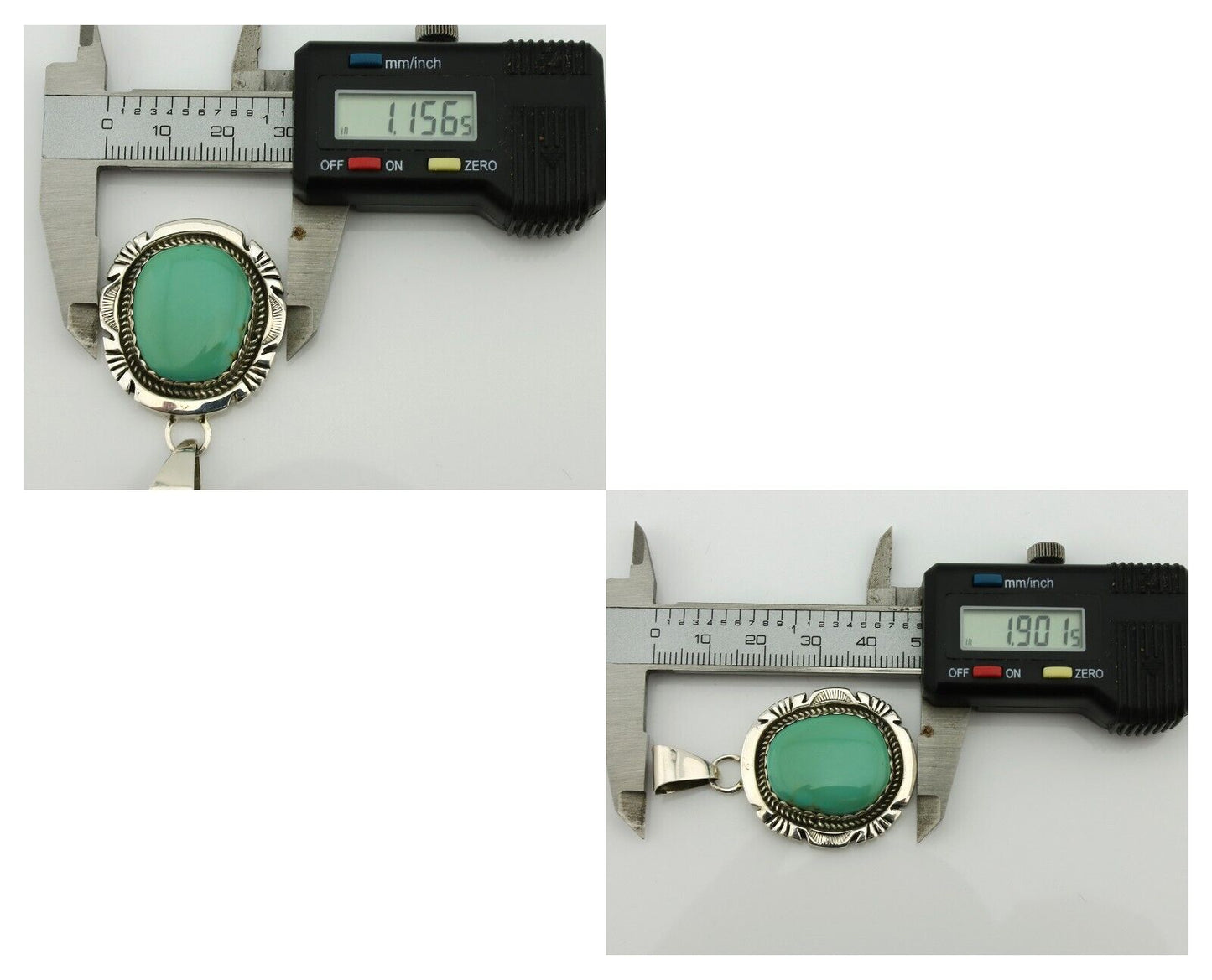 Navajo Necklace .925 Silver Arizona Turquoise Signed Jon McCray C.1980's