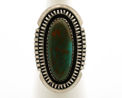 Navajo Ring .925 Silver Nevada Turquoise Native American Artist C.1980's