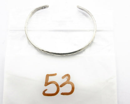 Navajo Bracelet .925 Silver Hand Stamped Arrow Head Artist I Montoya C.80's