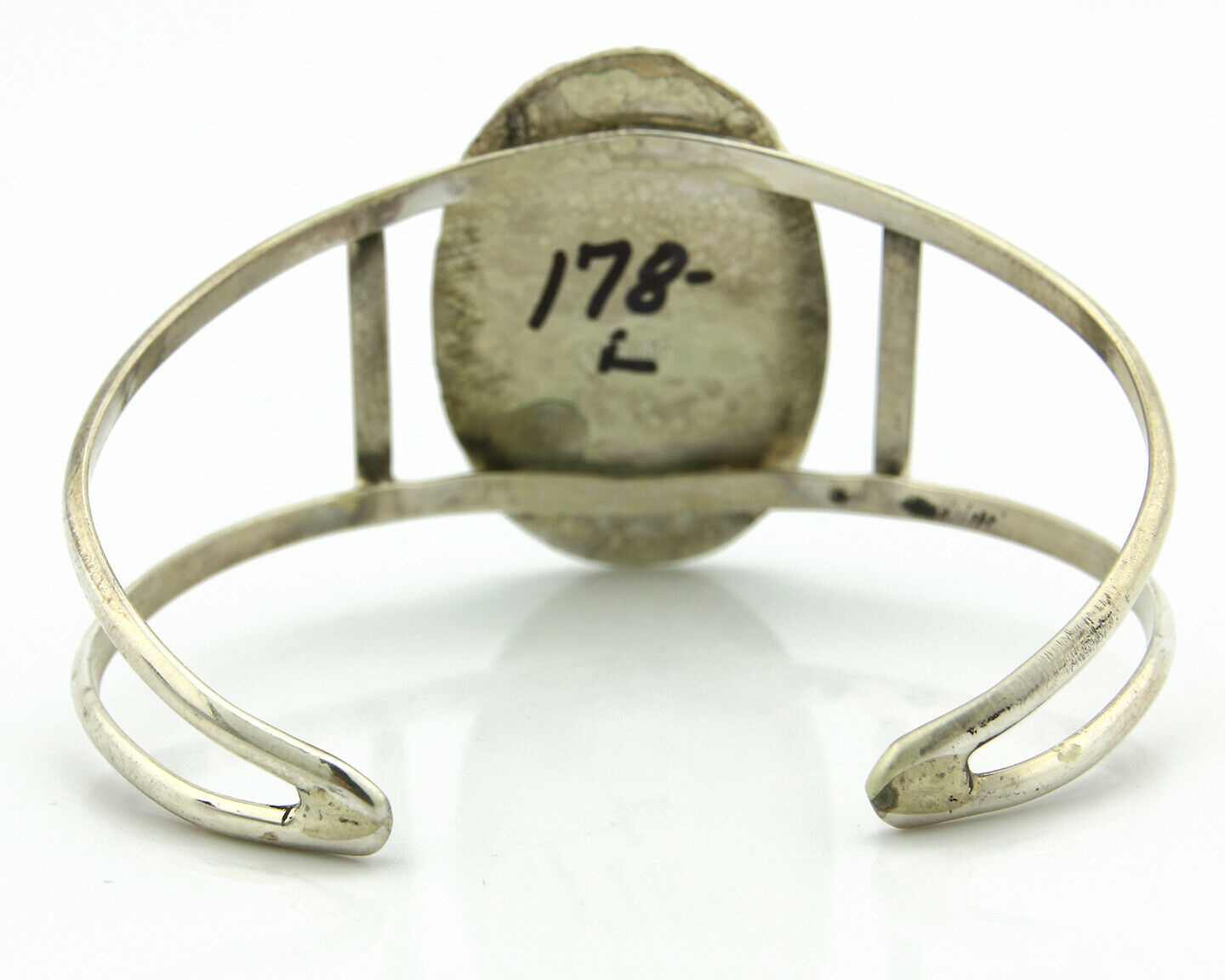 Navajo Bracelet .925 Silver Southwest Turquoise Cuff Artist Native C.80's