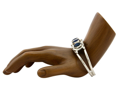 Navajo Bracelet .925 Silver Natural Mother of Pearl Handmade Native Artist C80's