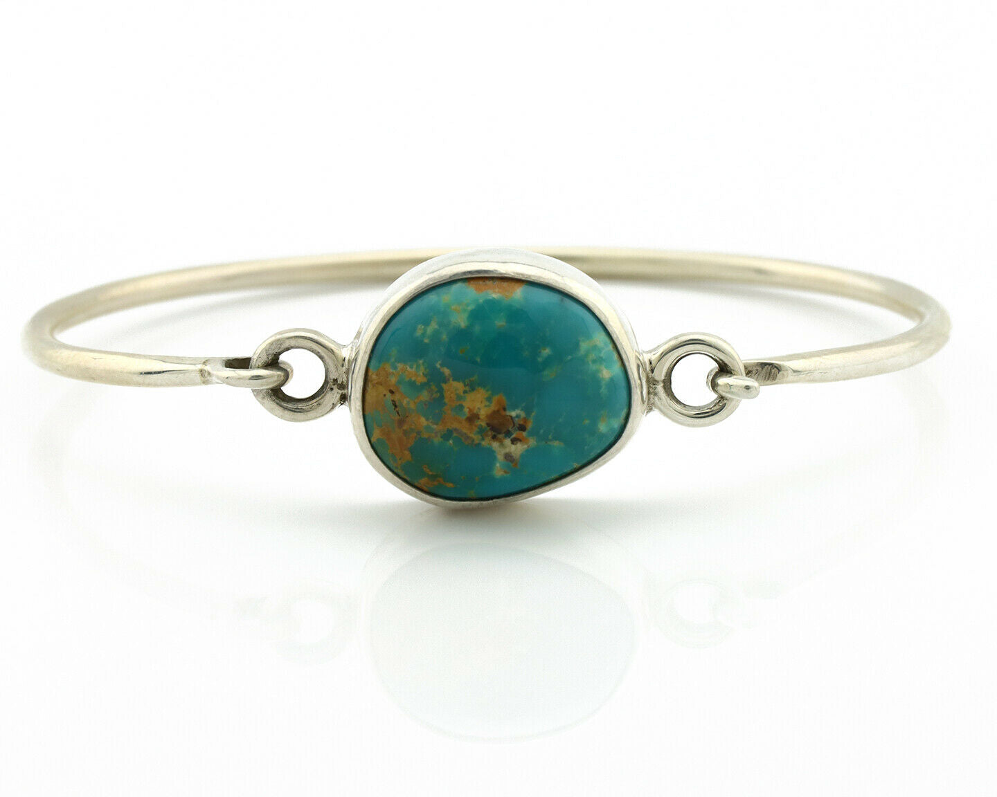 Navajo Bracelet .925 Silver Blue Arizona Turquoise Native American Artist C.90's