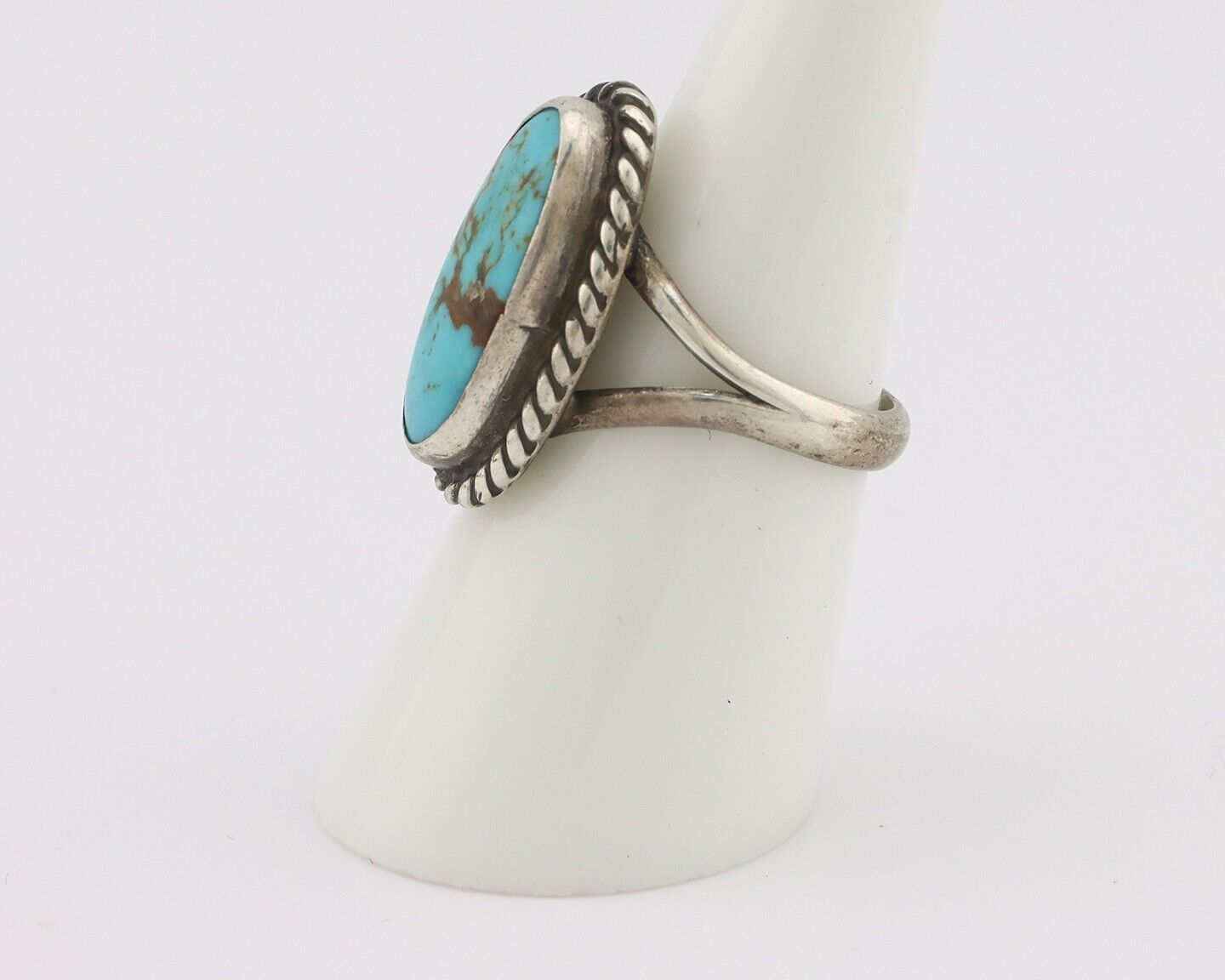 Navajo Handmade Ring 925 Silver Southwest Turquoise Native Artist C.80's