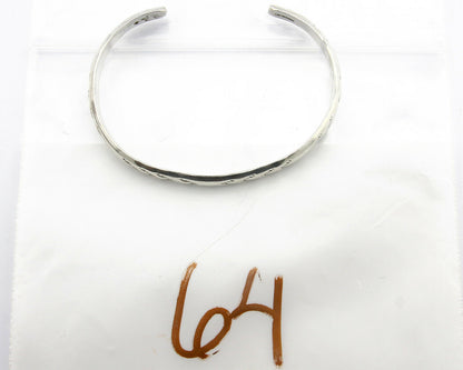 Navajo Bracelet .925 Silver Hand Stamped Arrow Head Artist Montoya C.80's