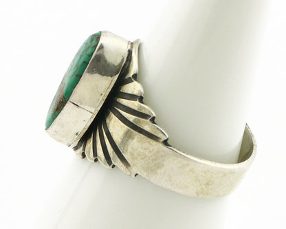 Navajo Ring .925 Silver Blue Green Arizona Turquoise Artist Signed Apache C.80's