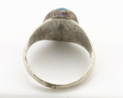 Zuni Ring .925 Silver Natural Blue Turquoise Native American Artist C.1980's