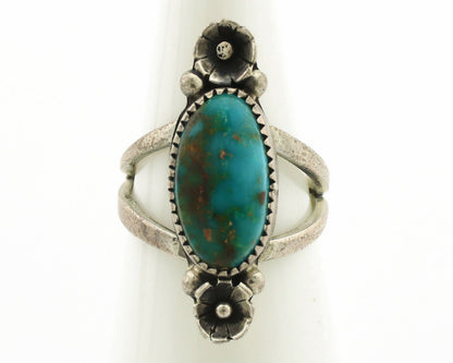 Navajo Ring .925 Silver Royston Turquoise Native American Artist C.1980's