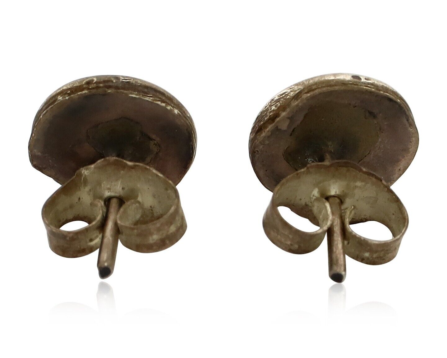 Zuni Earrings 925 Silver Natural Kingman Turquoise Native American Artist C.80's