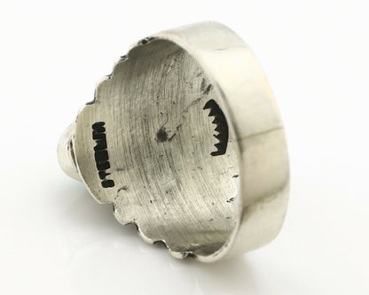 Navajo Ring .925 Silver Blue Green Arizona Turquoise Artist Signed Apache C.80's