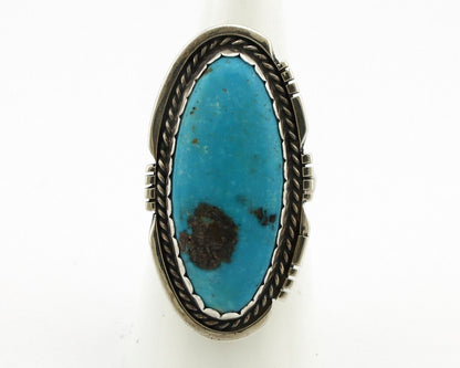 Navajo Ring 925 Silver Morenci Turquoise Native American Artist C.80's