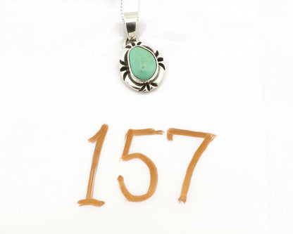 Navajo Necklace .925 Silver Kingman Turquoise Signed Gecko C.1980's