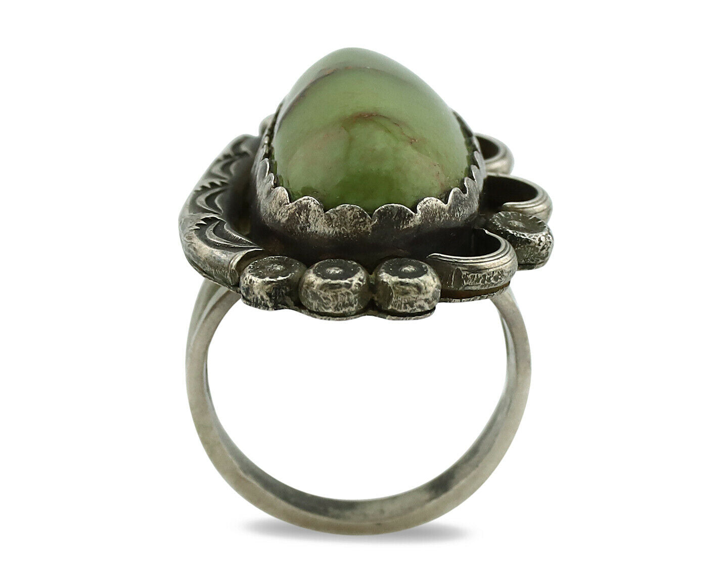 Navajo Ring .925 Silver Royston Turquoise Native American Artist C.1980's