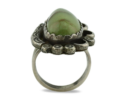 Navajo Ring .925 Silver Royston Turquoise Native American Artist C.1980's