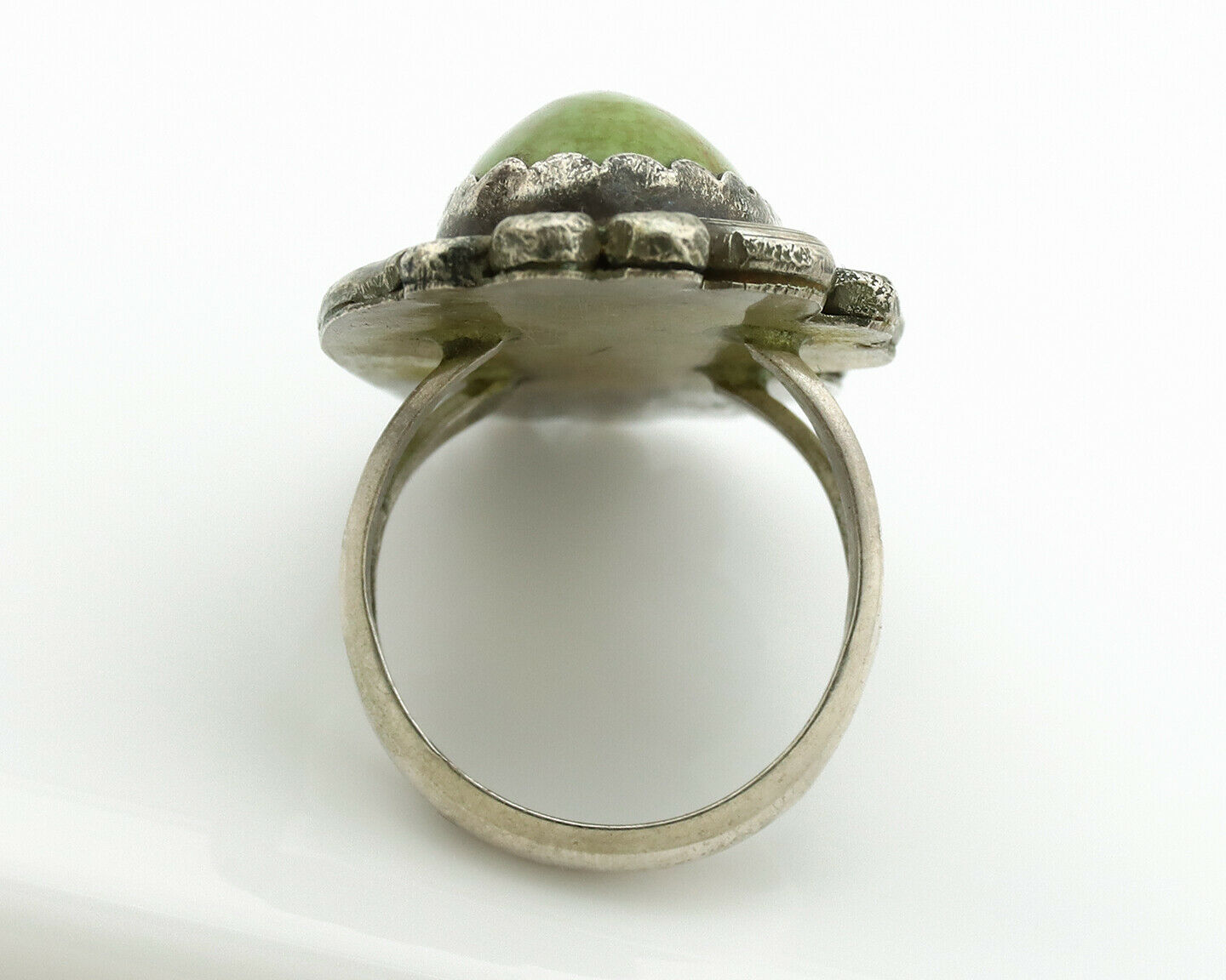 Navajo Ring .925 Silver Royston Turquoise Native American Artist C.1980's