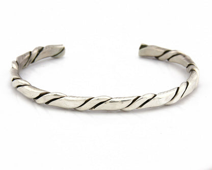 Navajo Twist Bracelet .925 SOLID Silver Handmade Artist TAHE C.80's