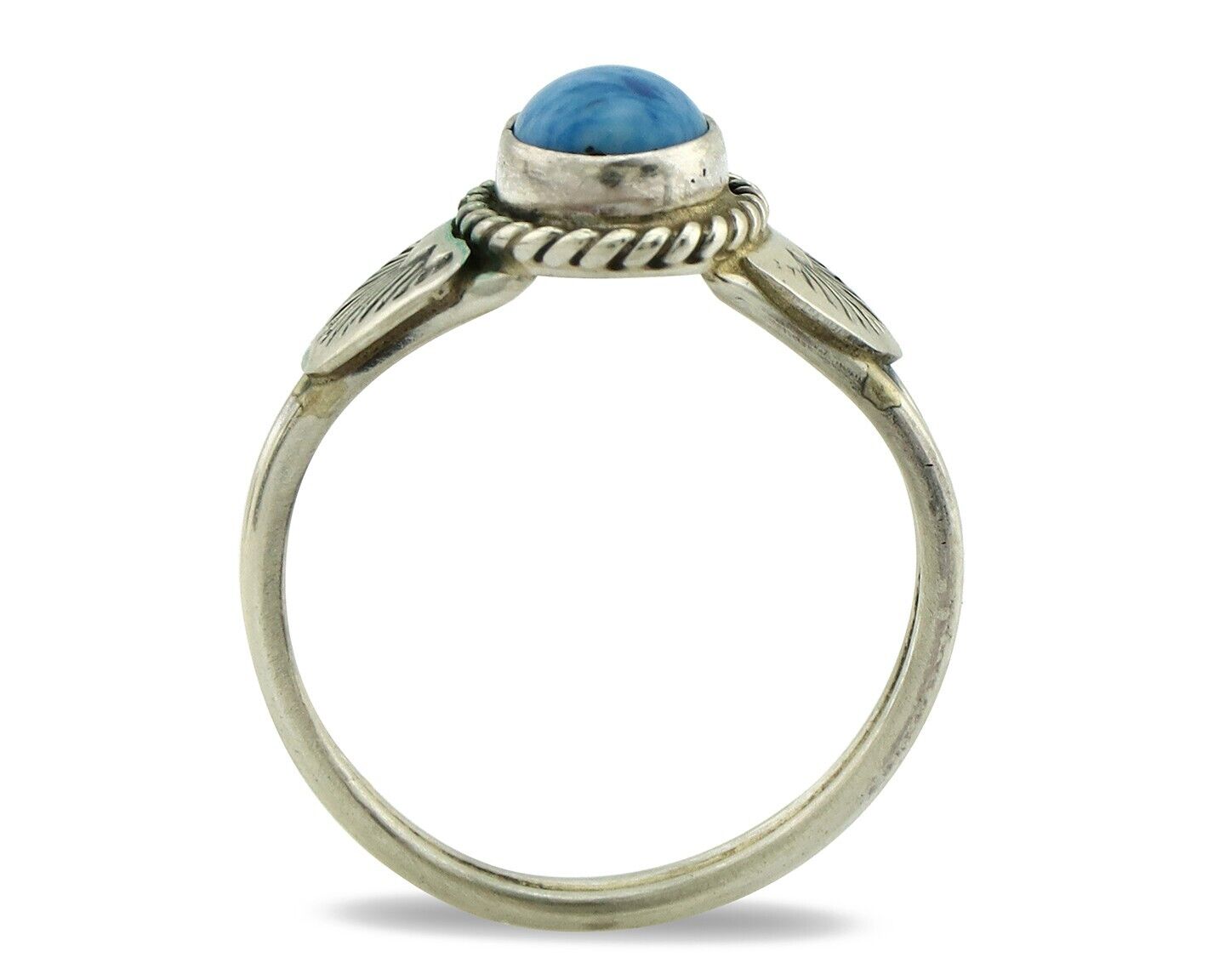 Navajo Ring 925 Silver Natural Blue Lapis Native Artist C.80's