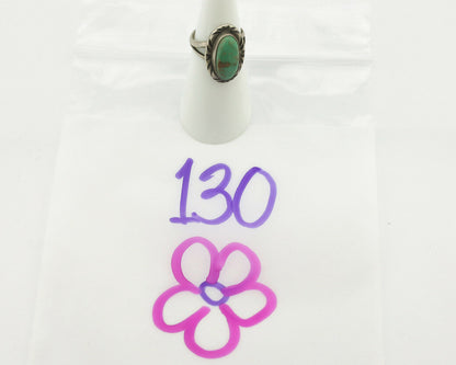 Navajo Ring .925 Silver Natural Turquoise Artist Signed Native American C.80's