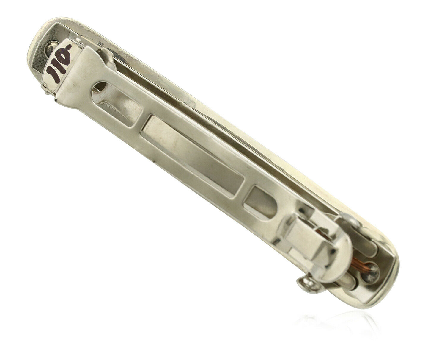 Navajo Hair Clip .925 Silver Turquoise Mountain Native American Barrette C.80's