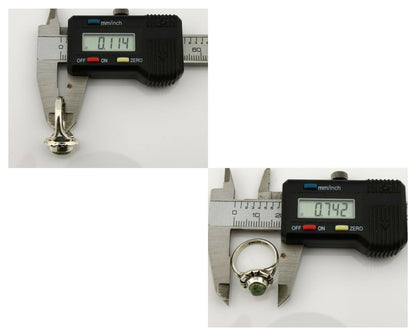 Navajo Ring .925 Silver Kingman Turquoise Artist Signed Gecko C.90's