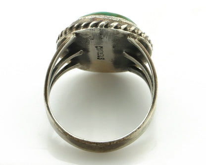 Navajo Ring 925 Silver Turq Mtn Turquoise Native American Artist C.80's